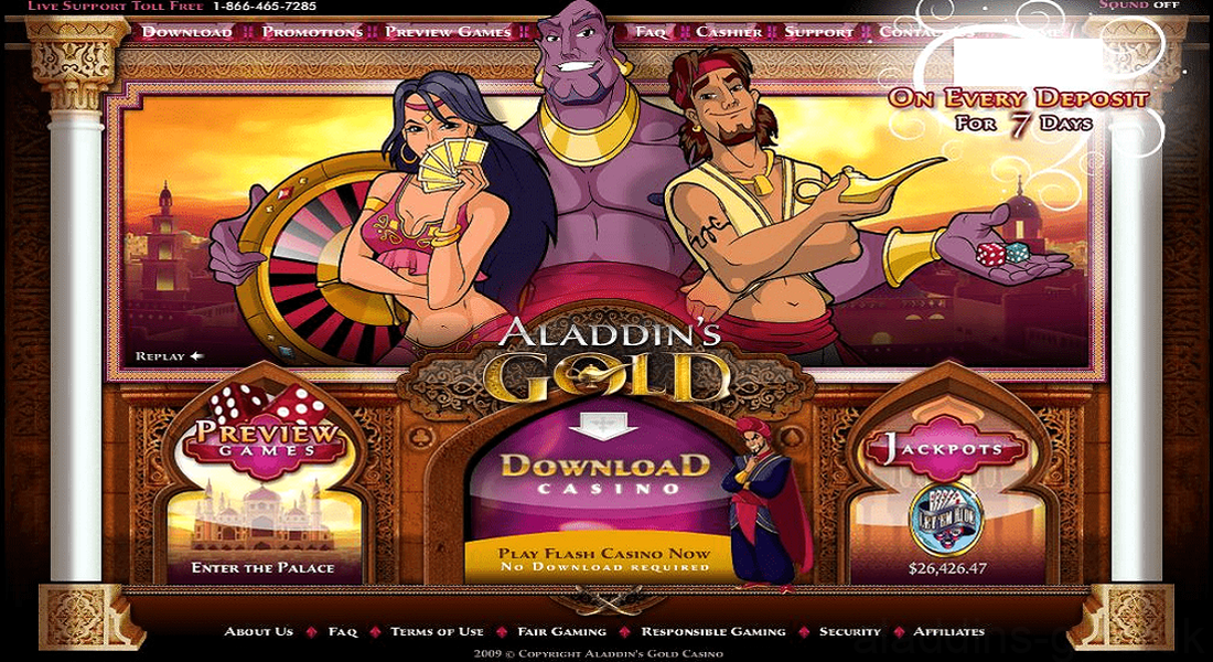 Aladdinsgold Casino Welcome